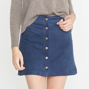Marine Layer Rosie Vegan Suede A-Line Skirt